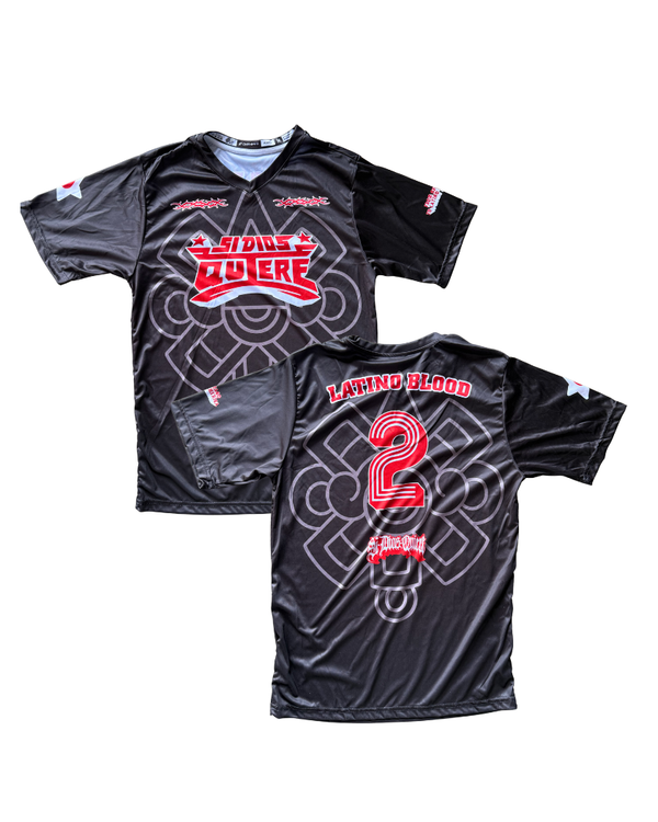 SI DIOS QUIERE "Latino Blood" Black Jersey