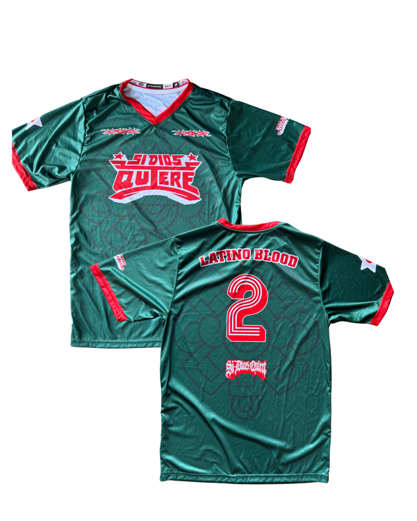 SI DIOS QUIERE "Latino Blood" Green Jersey